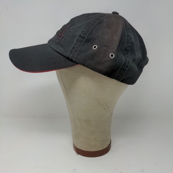 RCA Embroidered Strapback Hat Cap Black Red Accents 100% Cotton - Picture 5 of 11